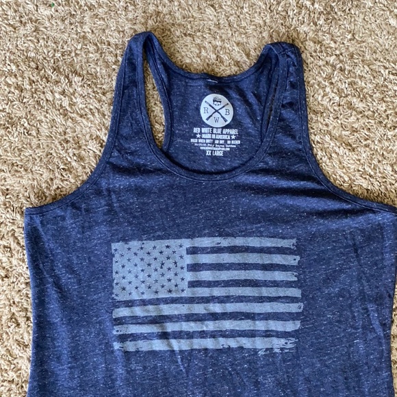 Red, White Blue Apparel Distressed Flag Tank - Picture 2 of 3